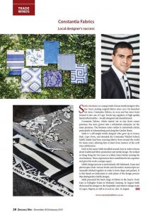 Constantia Fabrics in the News